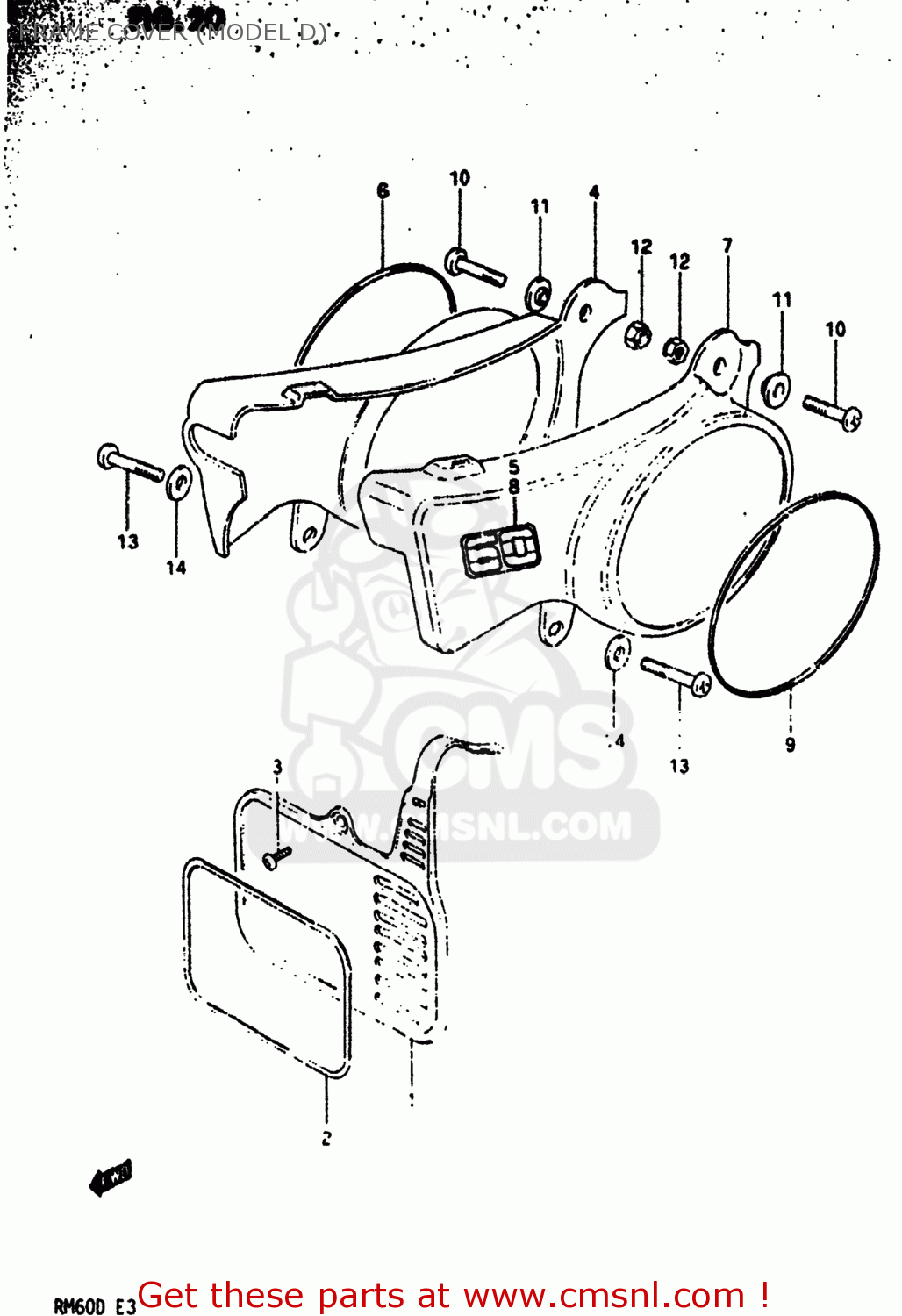 FRAME COVER (MODEL D) RM60 1982 (Z) USA (E03)