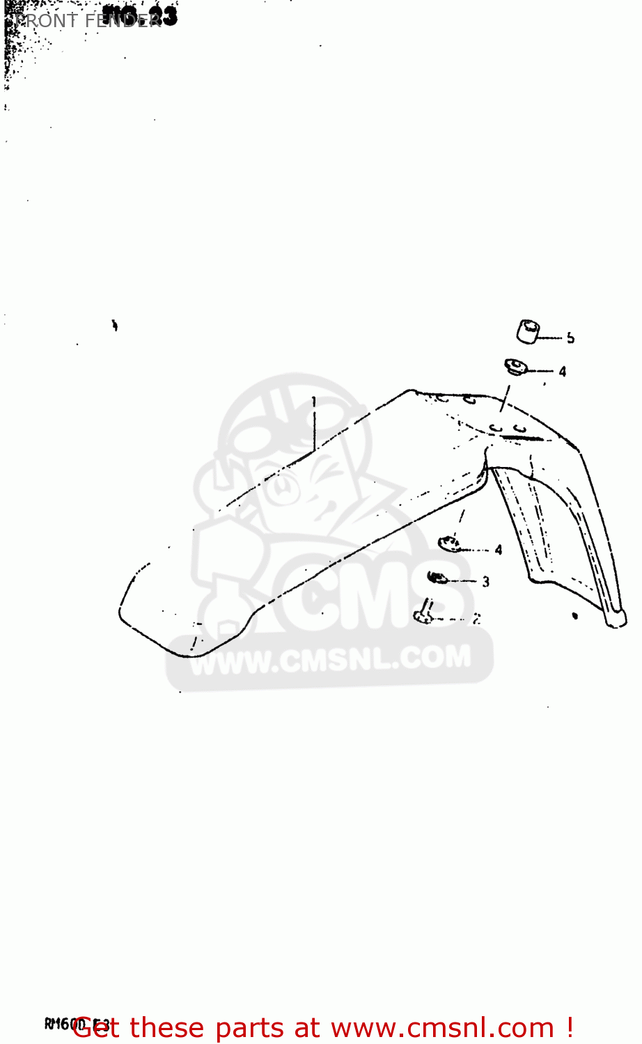 FRONT FENDER RM60 1982 (Z) USA (E03)
