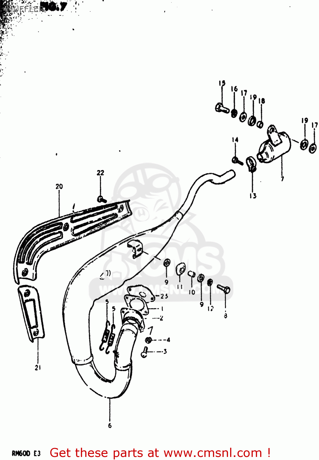 MUFFLER RM60 1982 (Z) USA (E03)