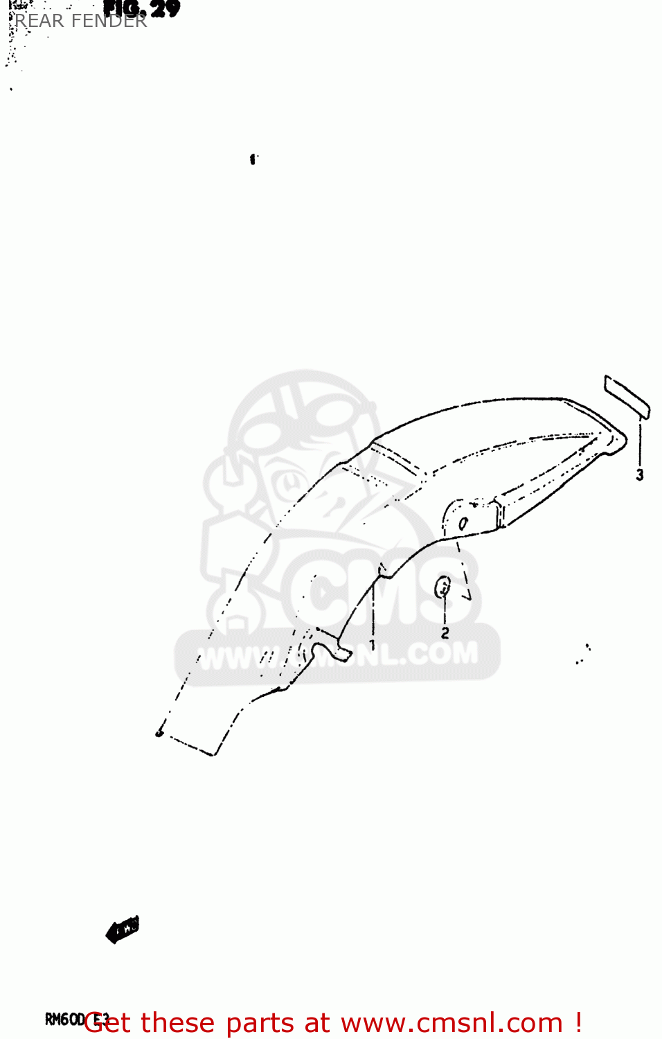 REAR FENDER RM60 1982 (Z) USA (E03)
