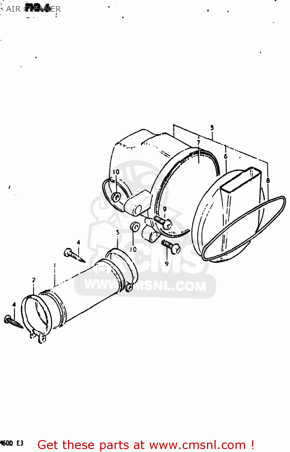 AIR CLEANER RM60 1983 (D) USA (E03)