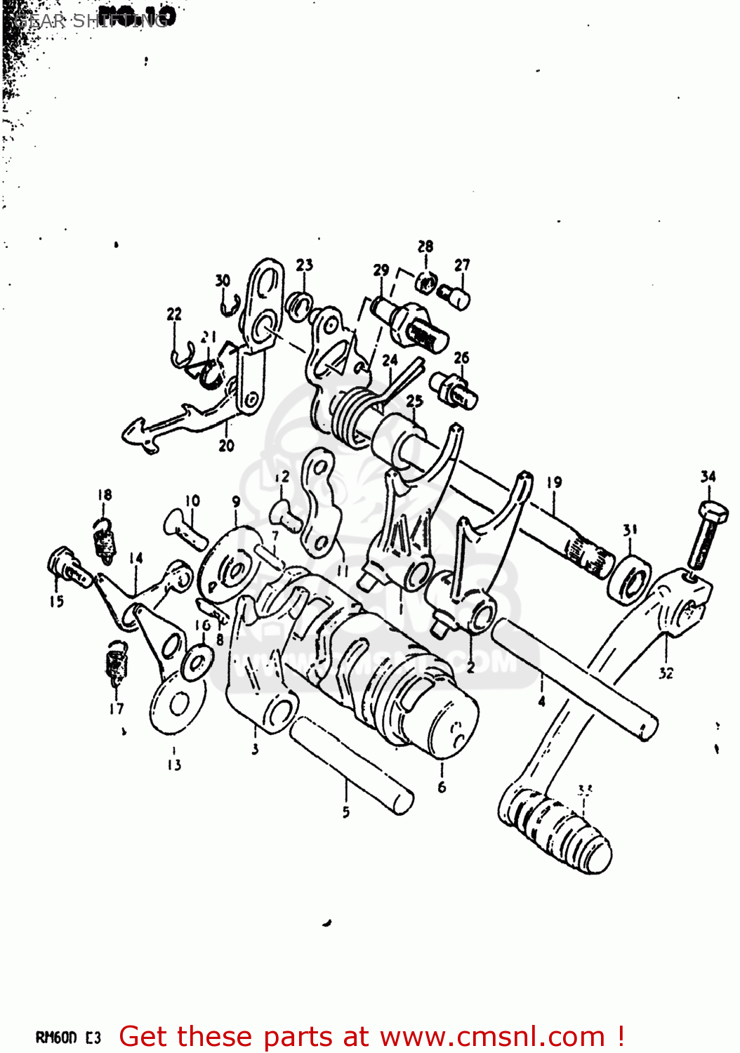 GEAR SHIFTING RM60 1983 (D) USA (E03)