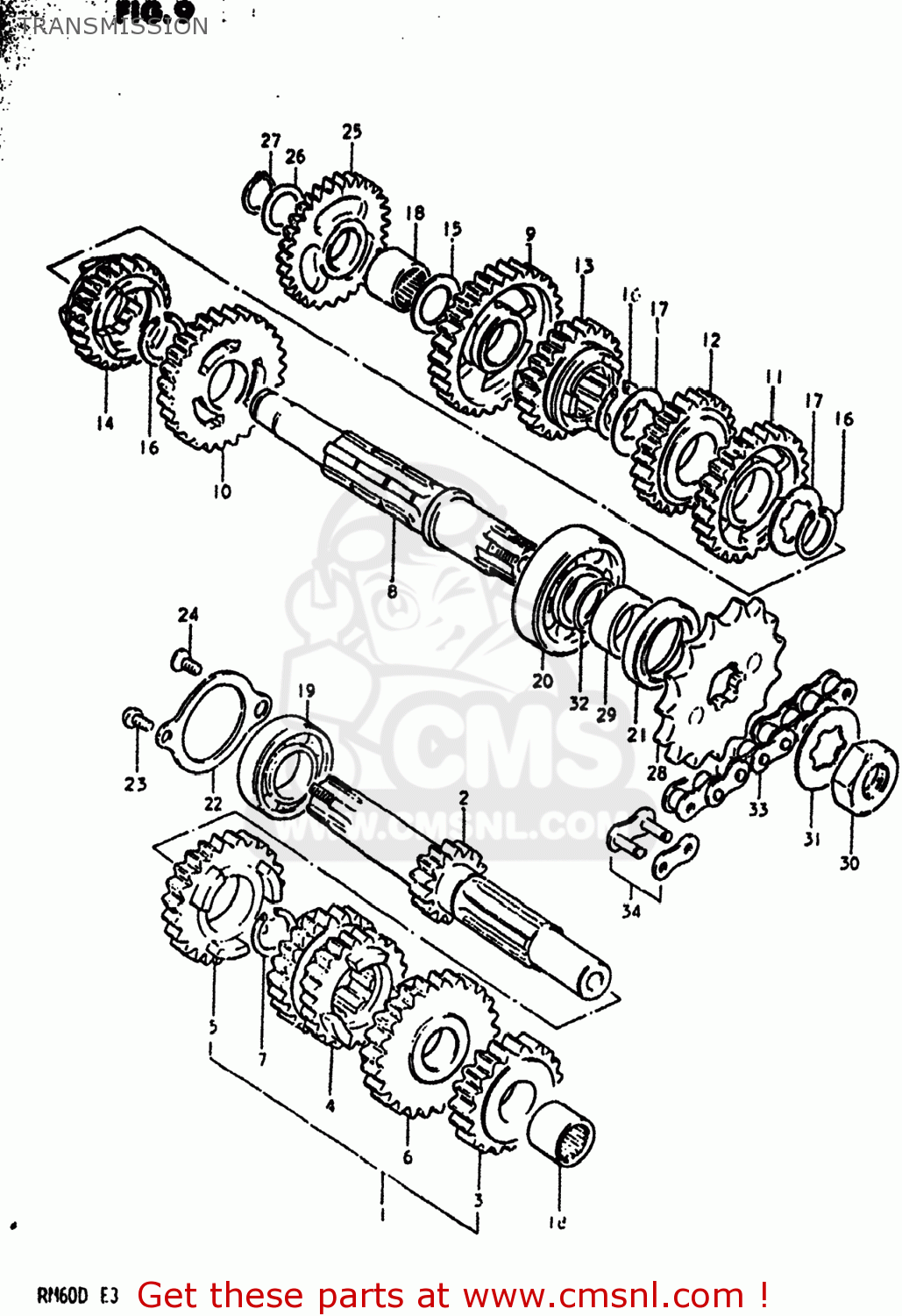 TRANSMISSION RM60 1983 (D) USA (E03)