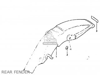 REAR FENDER - RM60 1983 (D) USA (E03)