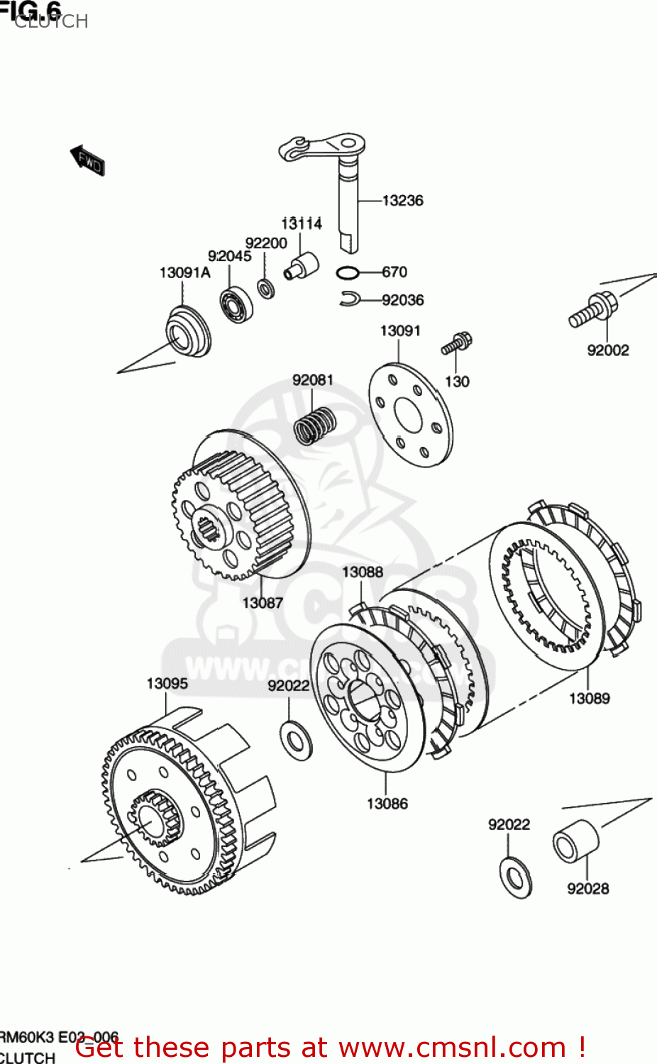 CLUTCH RM60 2003 (K3) USA (E03)