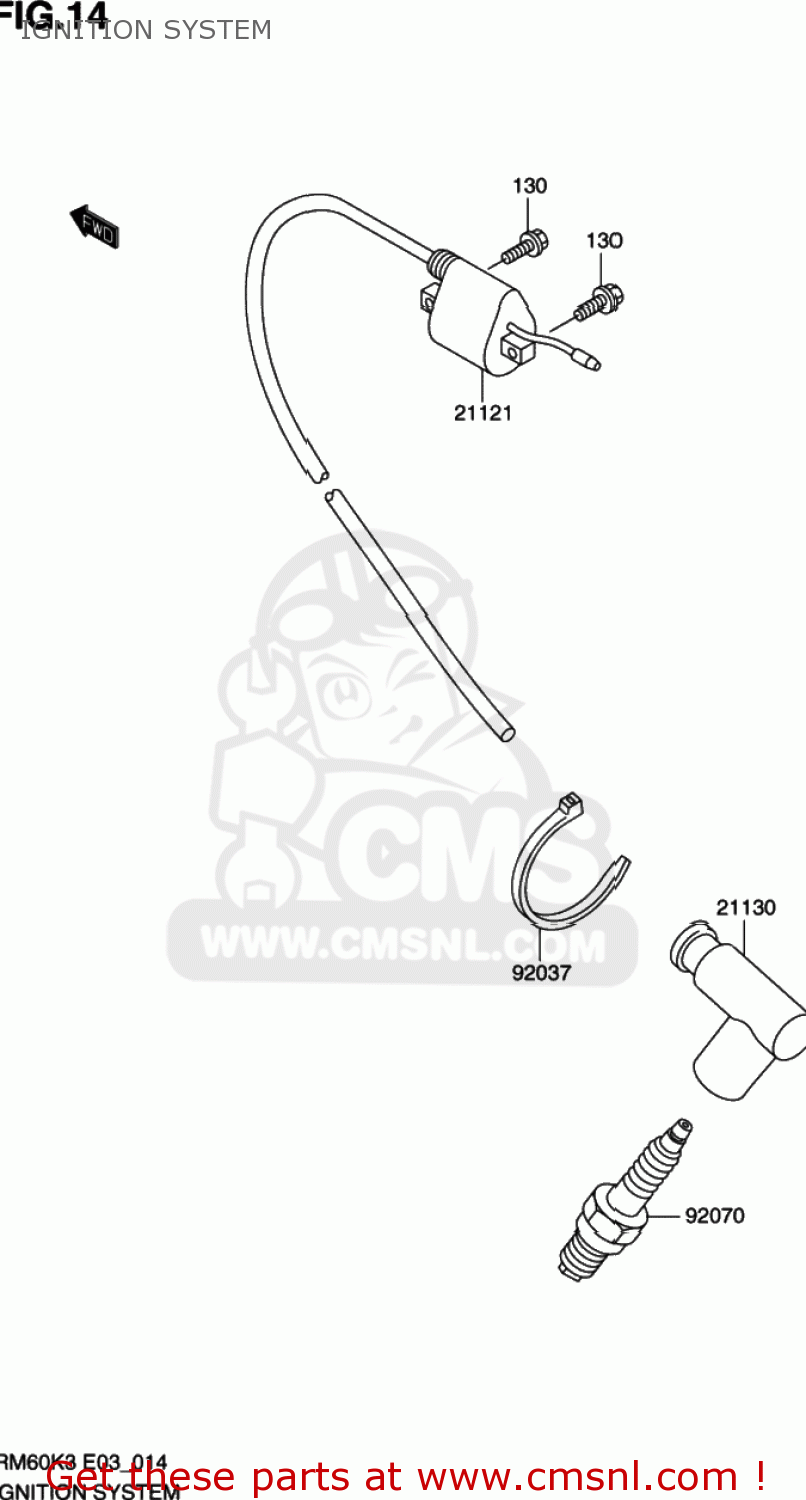 IGNITION SYSTEM RM60 2003 (K3) USA (E03)