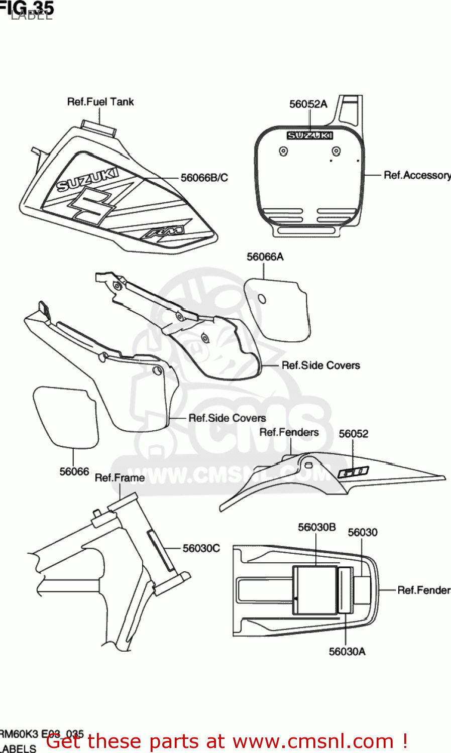 LABEL RM60 2003 (K3) USA (E03)