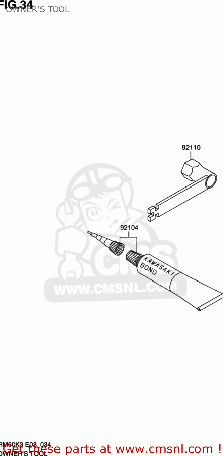 OWNER'S TOOL RM60 2003 (K3) USA (E03)