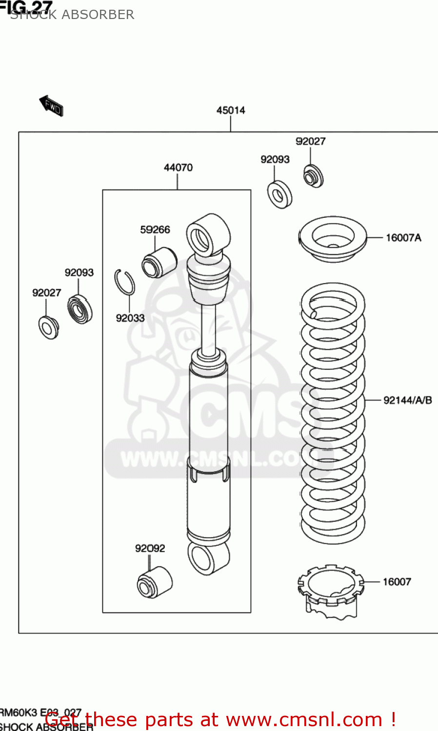 SHOCK ABSORBER RM60 2003 (K3) USA (E03)