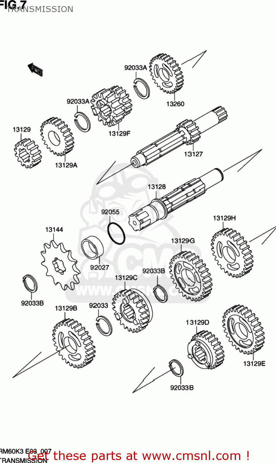 TRANSMISSION RM60 2003 (K3) USA (E03)