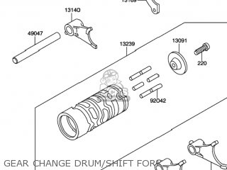 GEAR CHANGE DRUM/SHIFT FORK - RM60 2003 (K3) USA (E03)