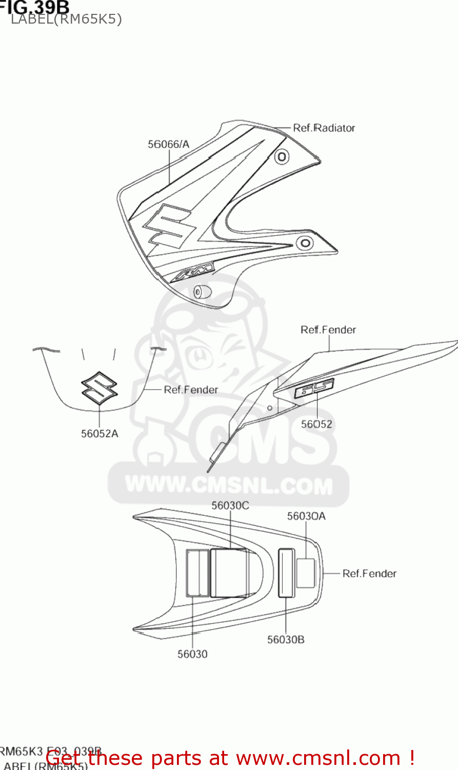 LABEL(RM65K5) RM65 2003 (K3) USA (E03)