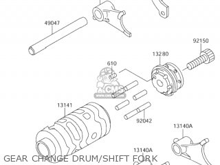 GEAR CHANGE DRUM/SHIFT FORK - RM65 2003 (K3) USA (E03)