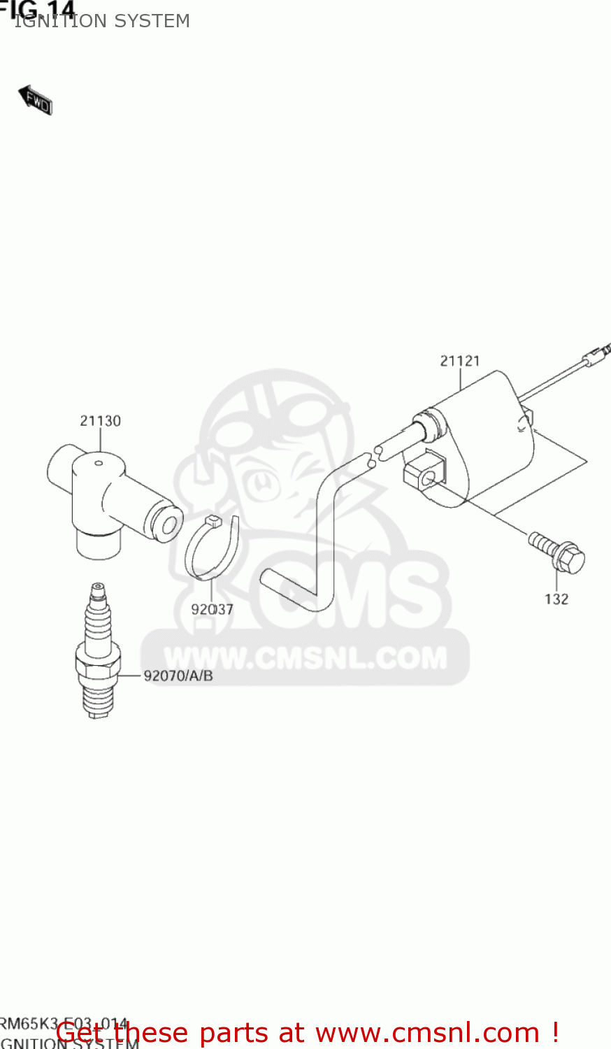 IGNITION SYSTEM RM65 2005 (K5) USA (E03)