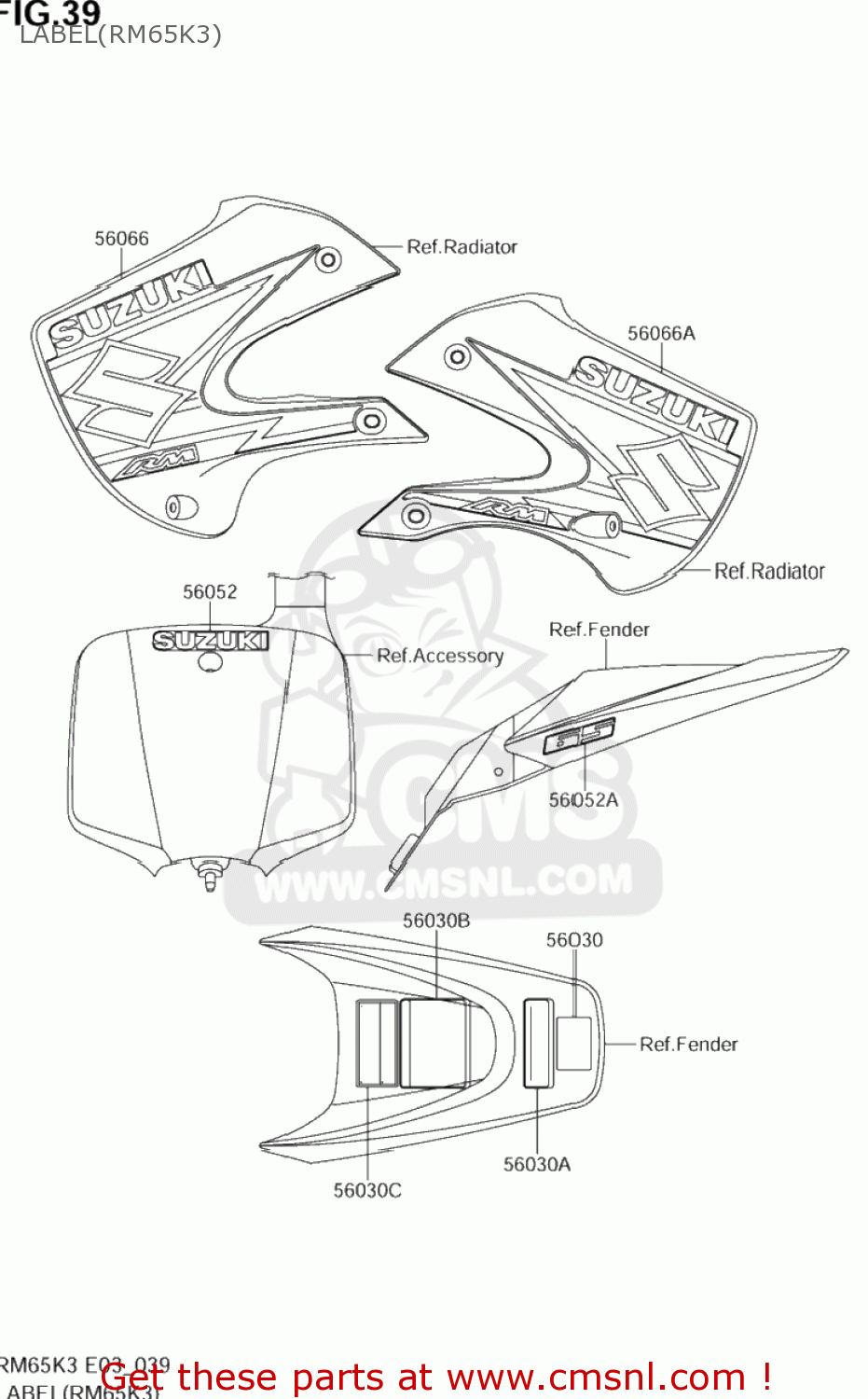 LABEL(RM65K3) RM65 2005 (K5) USA (E03)