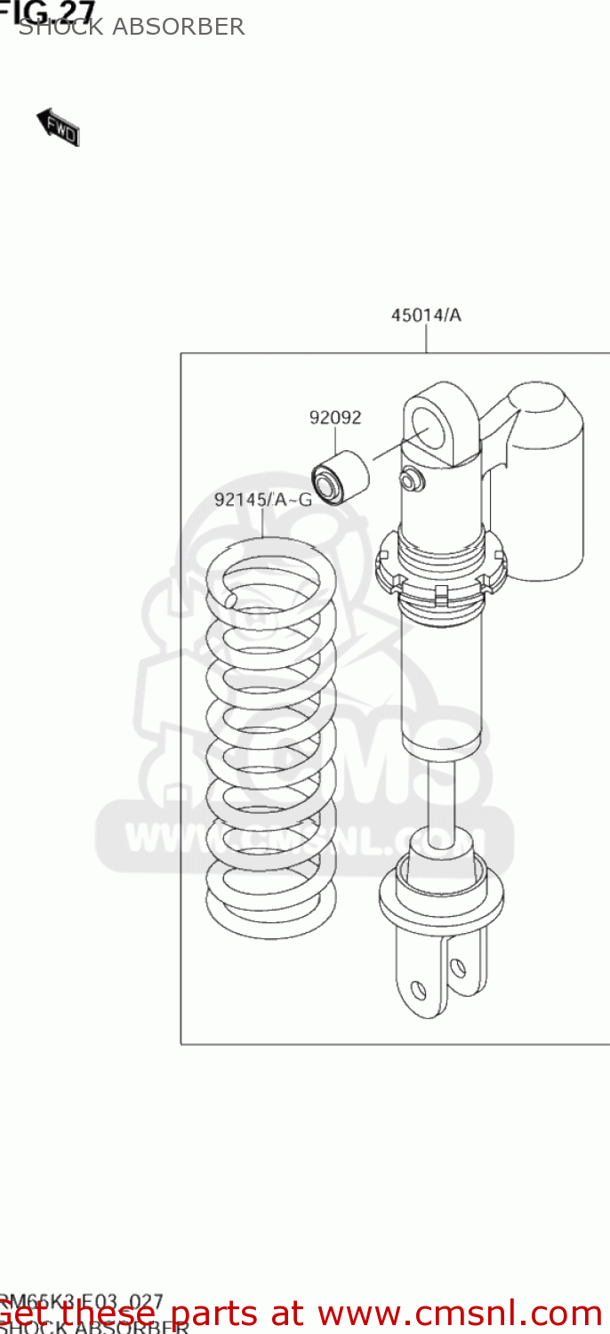 SHOCK ABSORBER RM65 2005 (K5) USA (E03)