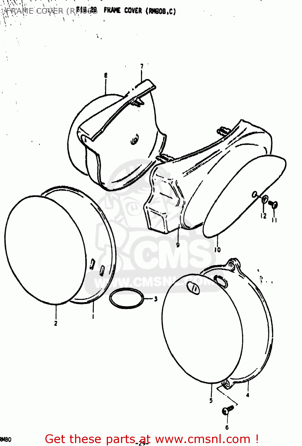 FRAME COVER (RM80B RM80 1977 (B) USA (E03)
