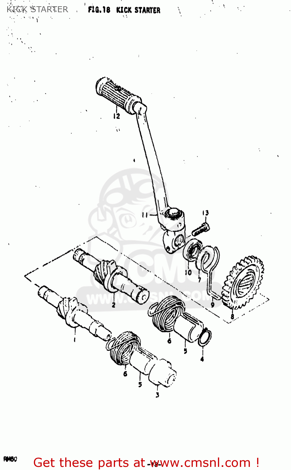 KICK STARTER RM80 1977 (B) USA (E03)