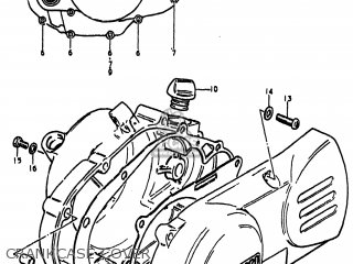 CRANKCASE COVER - RM80 1977 (B) USA (E03)