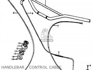 HANDLEBAR - CONTROL CABLE - RM80 1977 (B) USA (E03)