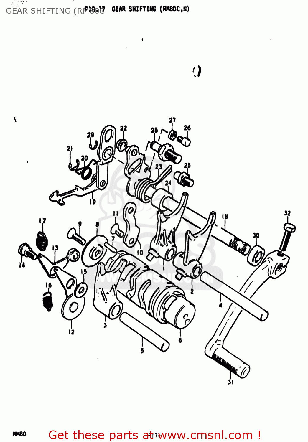 GEAR SHIFTING (RM80C RM80 1978 (C) USA (E03)