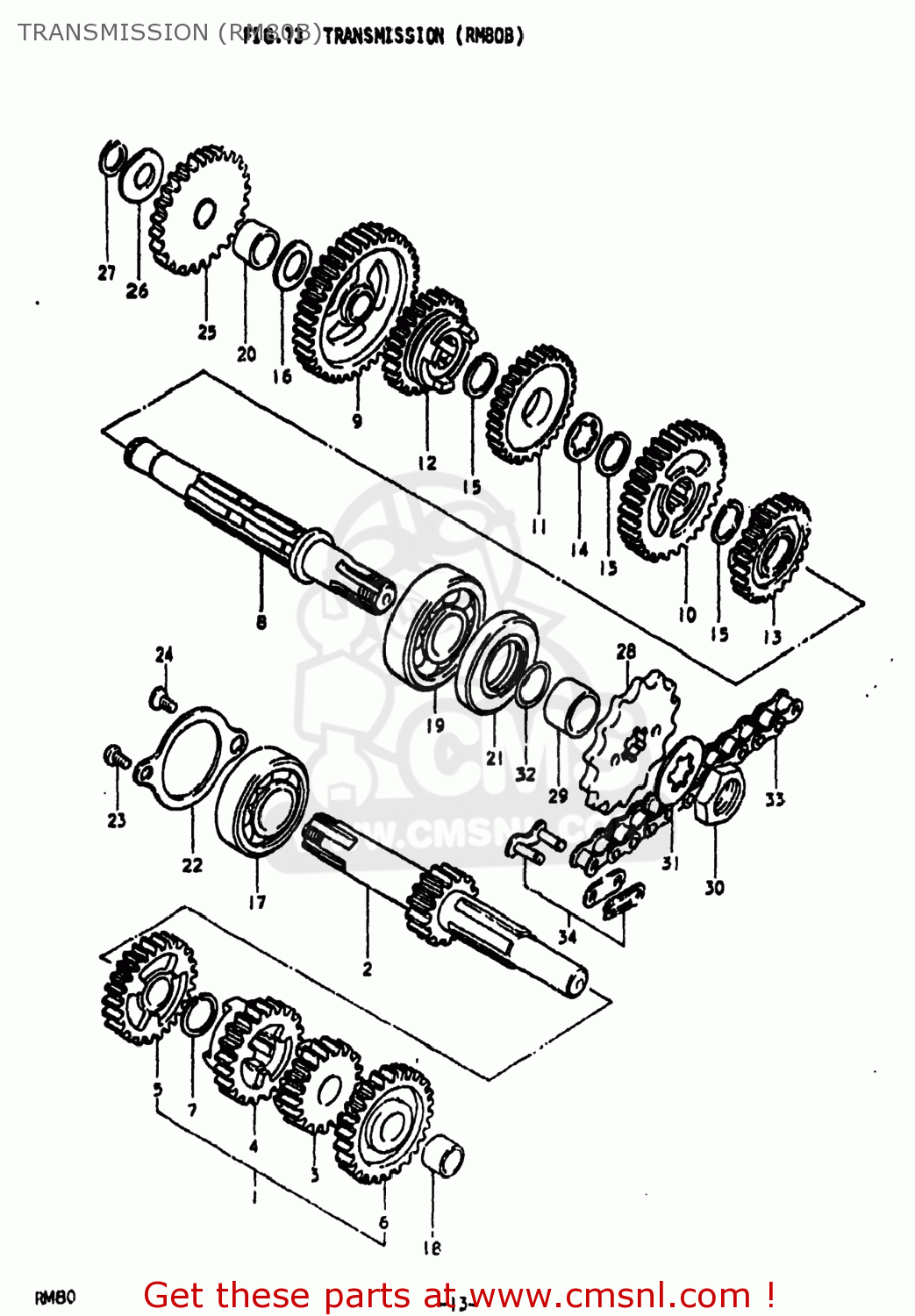 TRANSMISSION (RM80B) RM80 1978 (C) USA (E03)