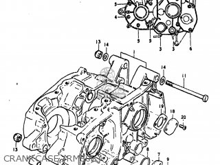 CRANKCASE (RM80B) - RM80 1978 (C) USA (E03)