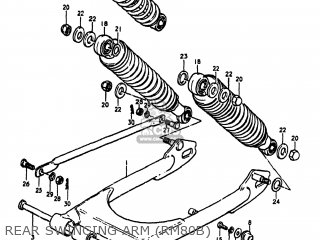 REAR SWINGING ARM (RM80B) - RM80 1978 (C) USA (E03)