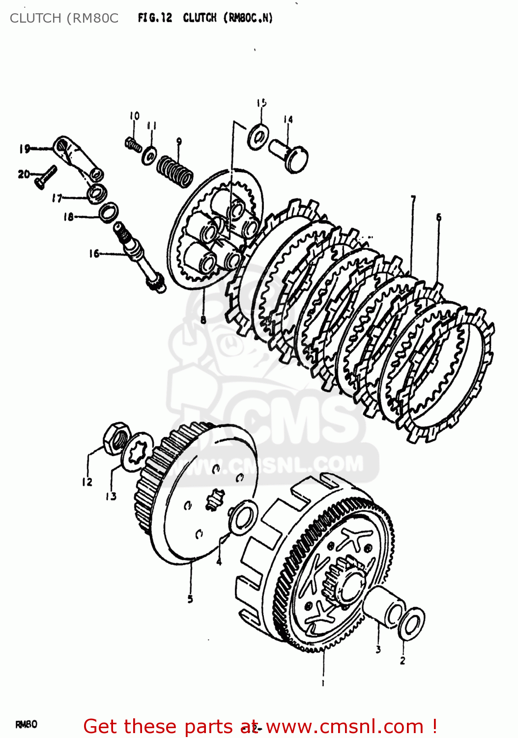 CLUTCH (RM80C RM80 1979 (N) USA (E03)