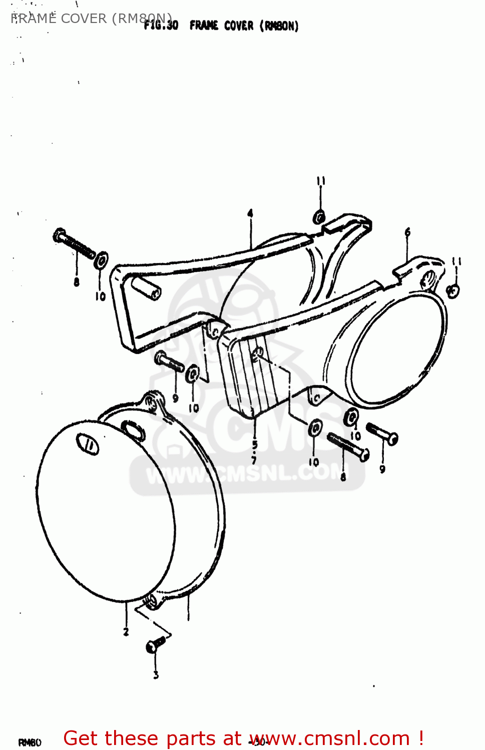 FRAME COVER (RM80N) RM80 1979 (N) USA (E03)