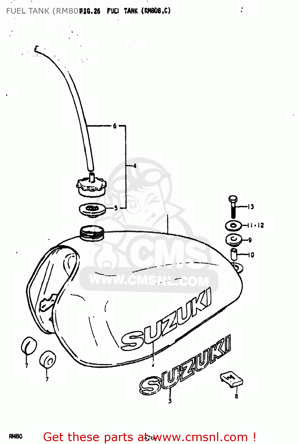 FUEL TANK (RM80B RM80 1979 (N) USA (E03)