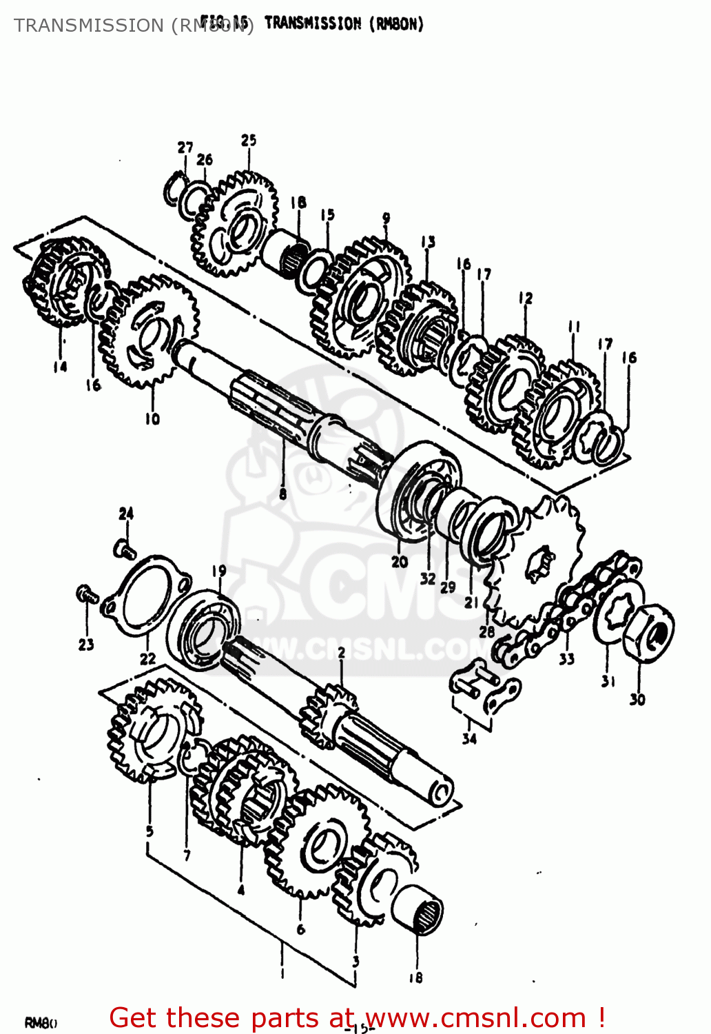 TRANSMISSION (RM80N) RM80 1979 (N) USA (E03)