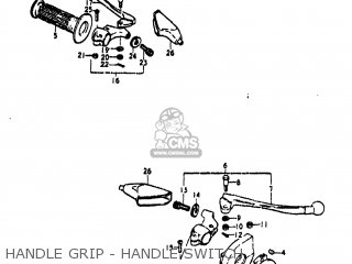 HANDLE GRIP - HANDLE SWITCH - RM80 1979 (N) USA (E03)