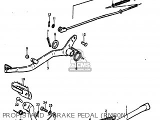 PROP STAND - BRAKE PEDAL (RM80N) - RM80 1979 (N) USA (E03)