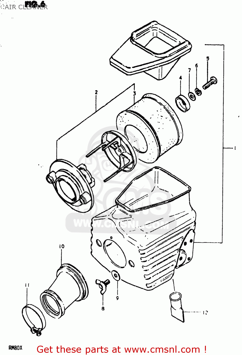 AIR CLEANER RM80 1980 (T) USA (E03)