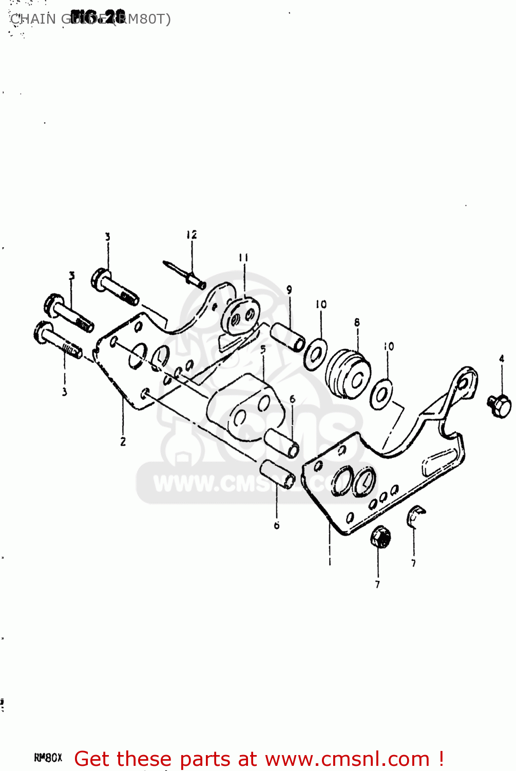 CHAIN GUIDE (RM80T) RM80 1980 (T) USA (E03)