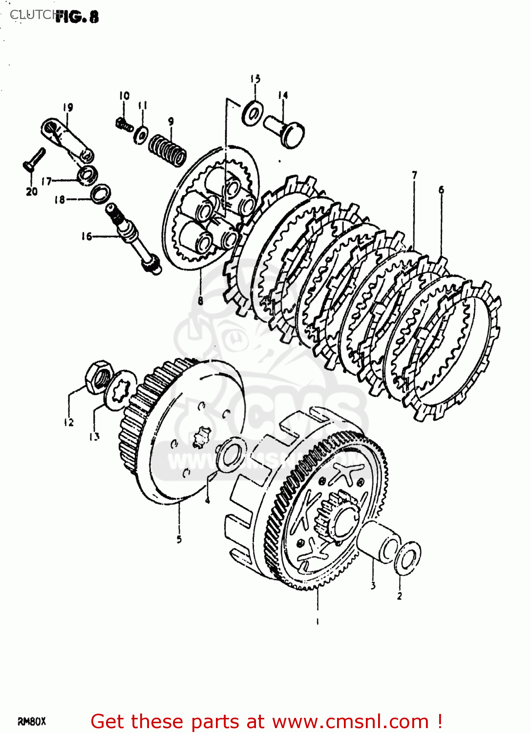 CLUTCH RM80 1980 (T) USA (E03)