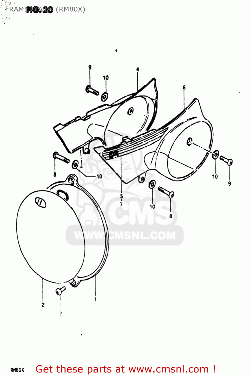 FRAME COVER (RM80X) RM80 1980 (T) USA (E03)