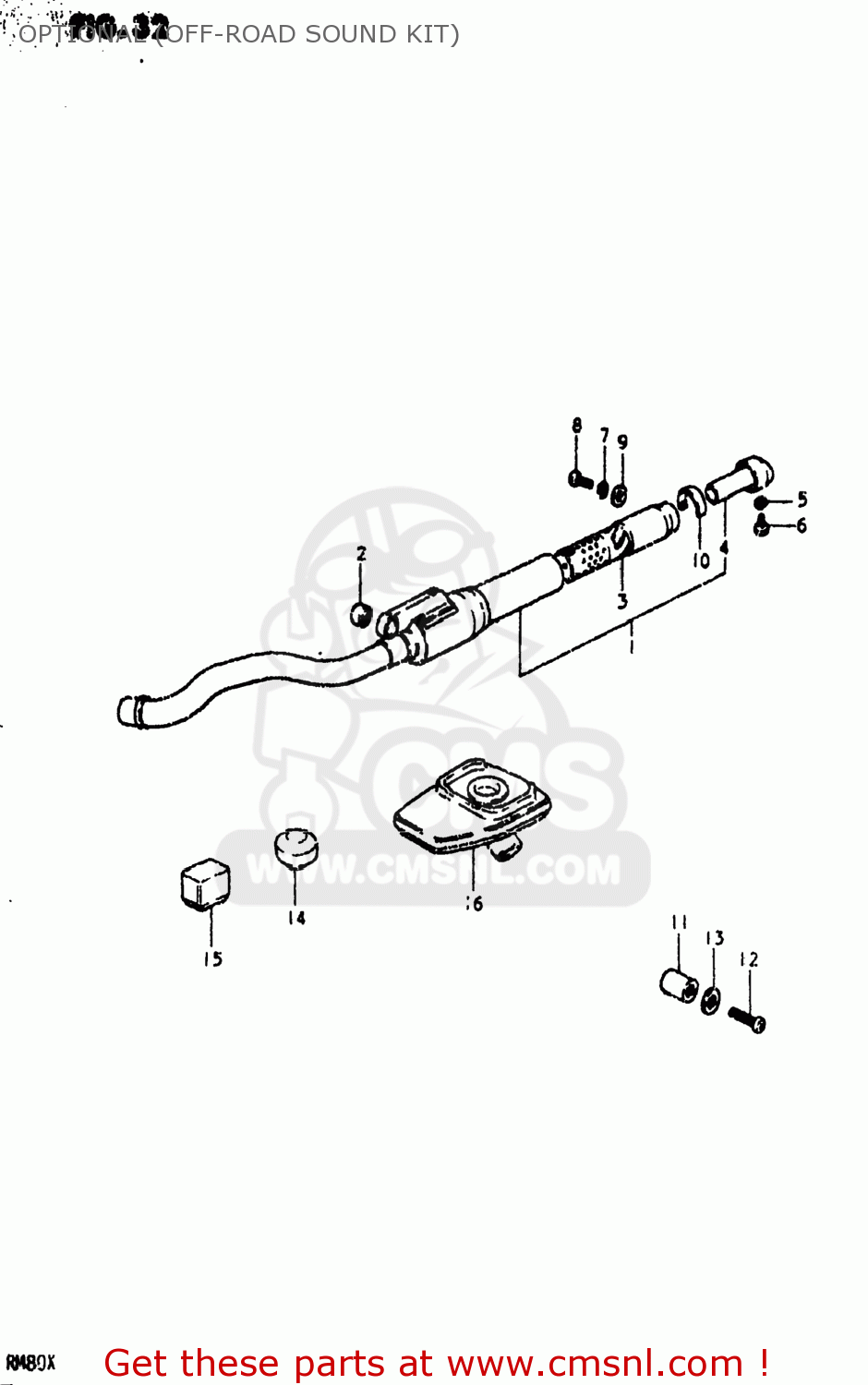 OPTIONAL (OFF-ROAD SOUND KIT) RM80 1980 (T) USA (E03)