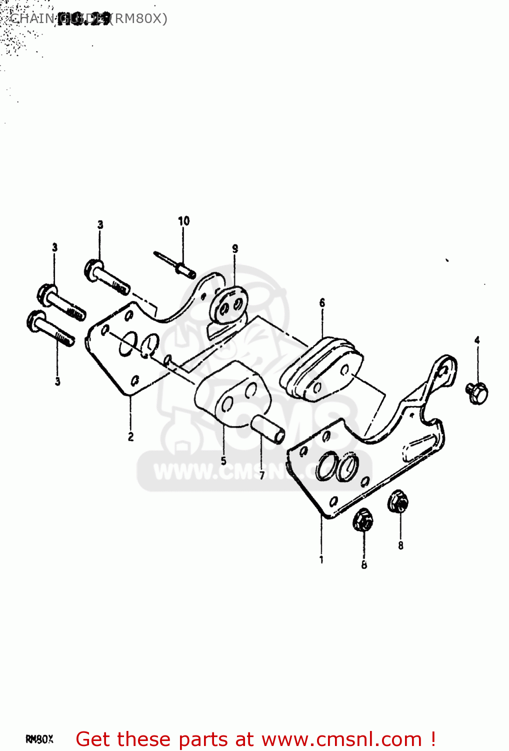 CHAIN GUIDE (RM80X) RM80 1981 (X) USA (E03)