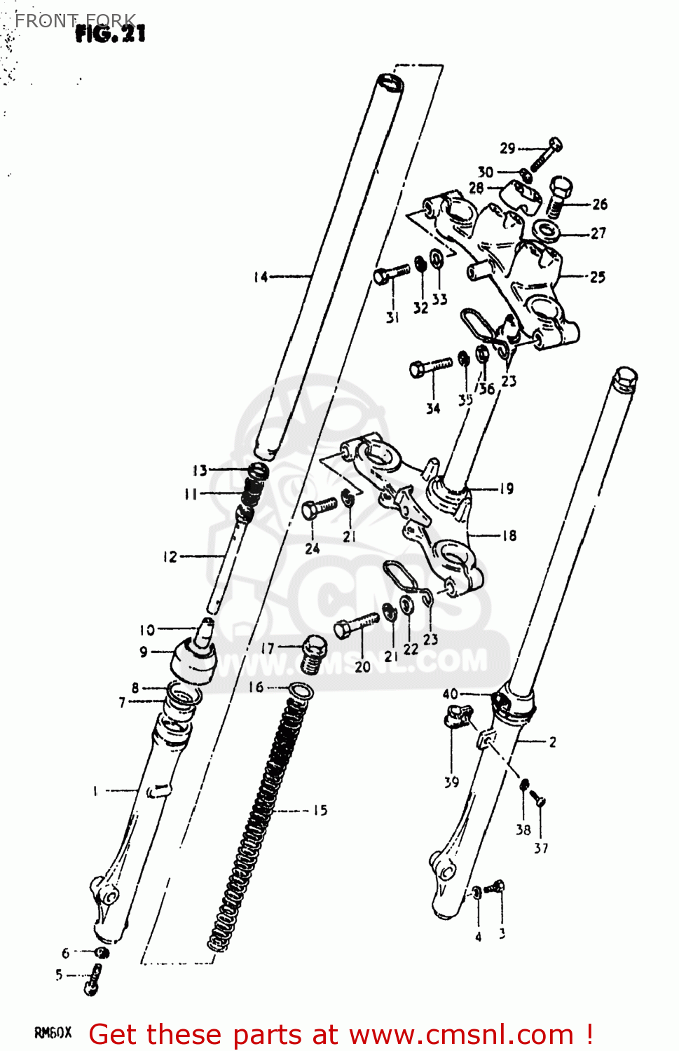 FRONT FORK RM80 1981 (X) USA (E03)
