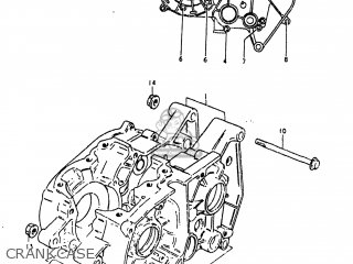 CRANKCASE - RM80 1981 (X) USA (E03)