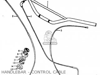 HANDLEBAR - CONTROL CABLE - RM80 1981 (X) USA (E03)