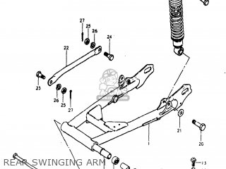REAR SWINGING ARM - RM80 1981 (X) USA (E03)