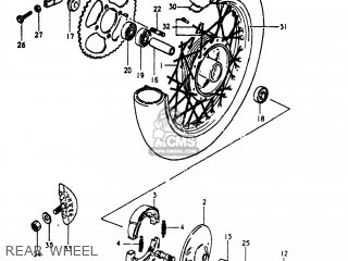 REAR WHEEL - RM80 1981 (X) USA (E03)