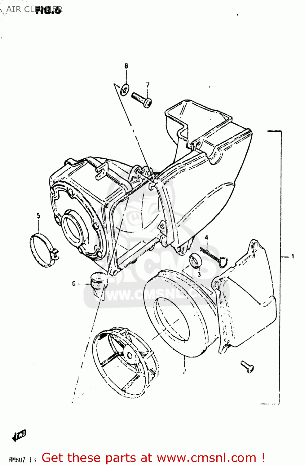 AIR CLEANER RM80 1982 (Z) USA (E03)