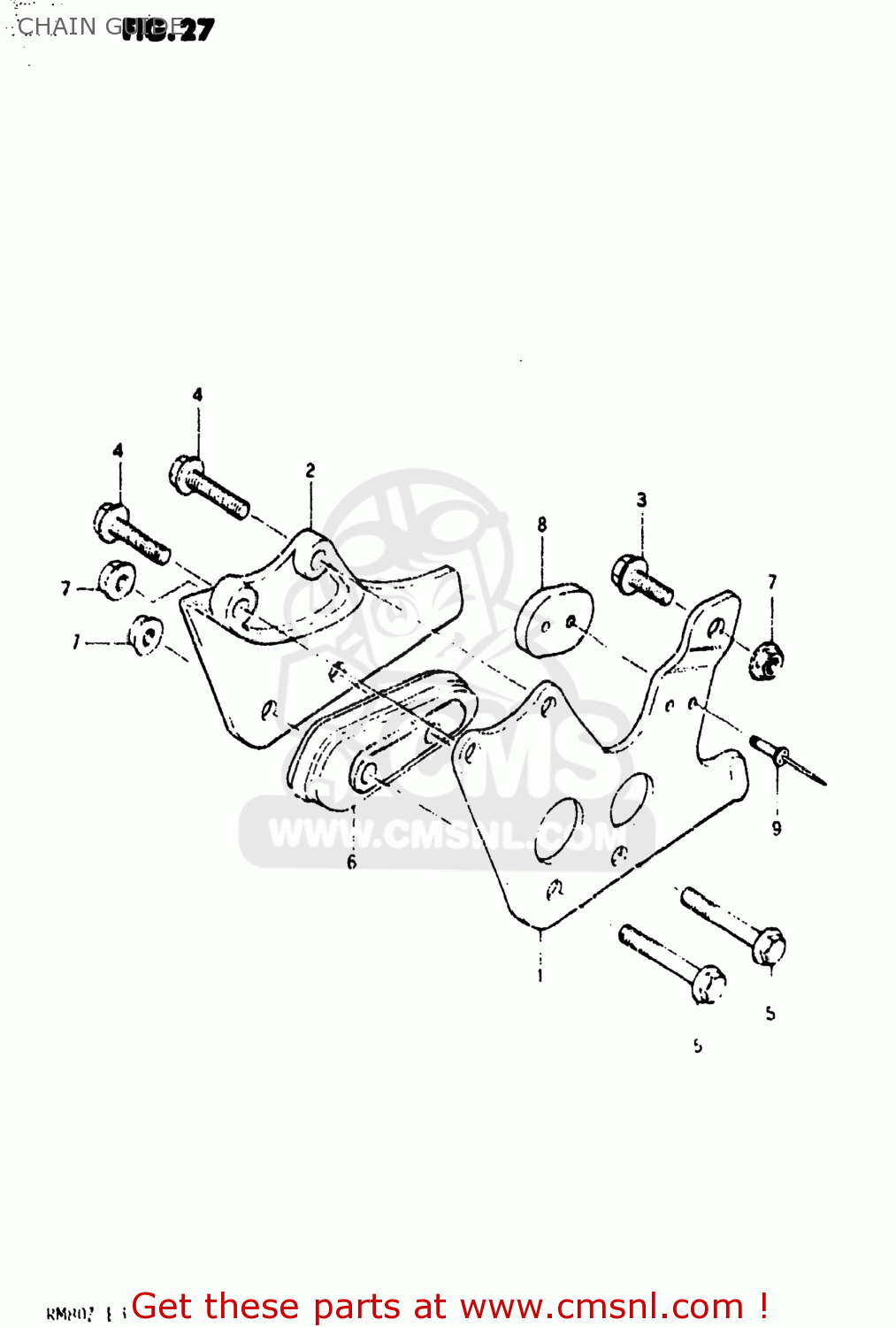 CHAIN GUIDE RM80 1982 (Z) USA (E03)