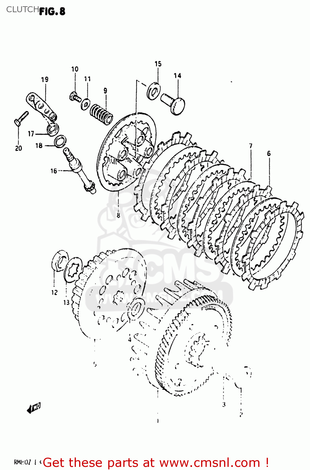 CLUTCH RM80 1982 (Z) USA (E03)