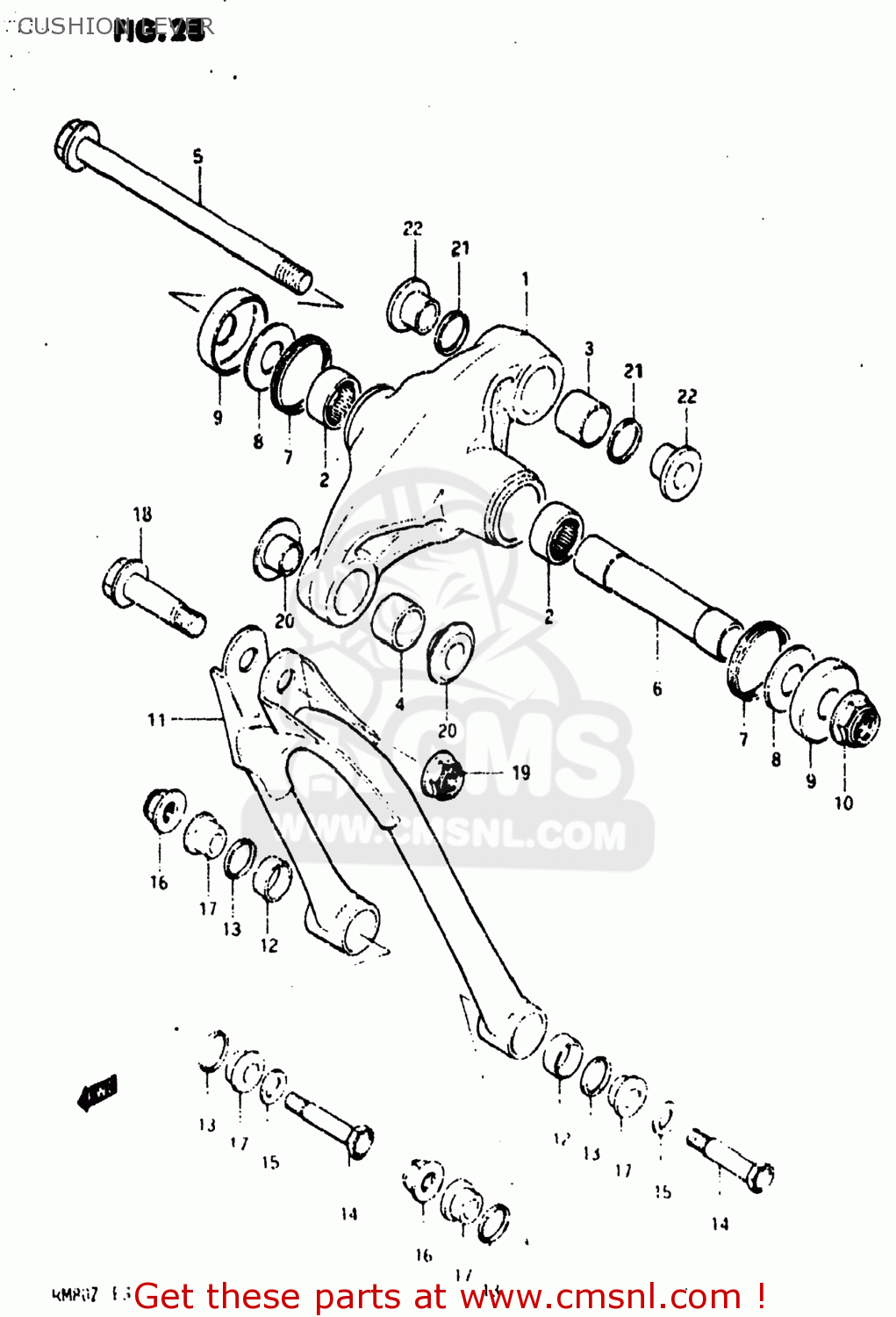 CUSHION LEVER RM80 1982 (Z) USA (E03)