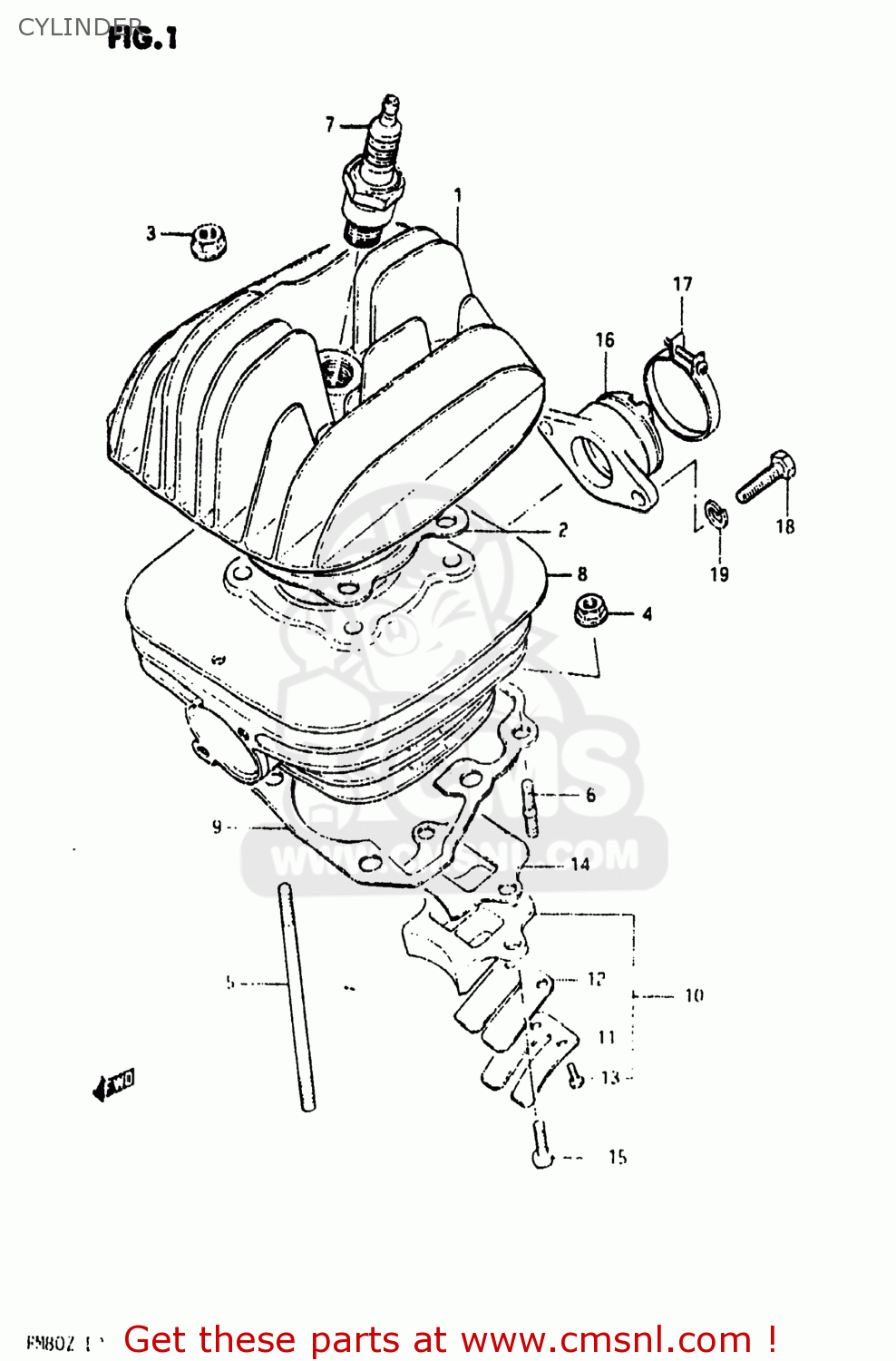 CYLINDER RM80 1982 (Z) USA (E03)